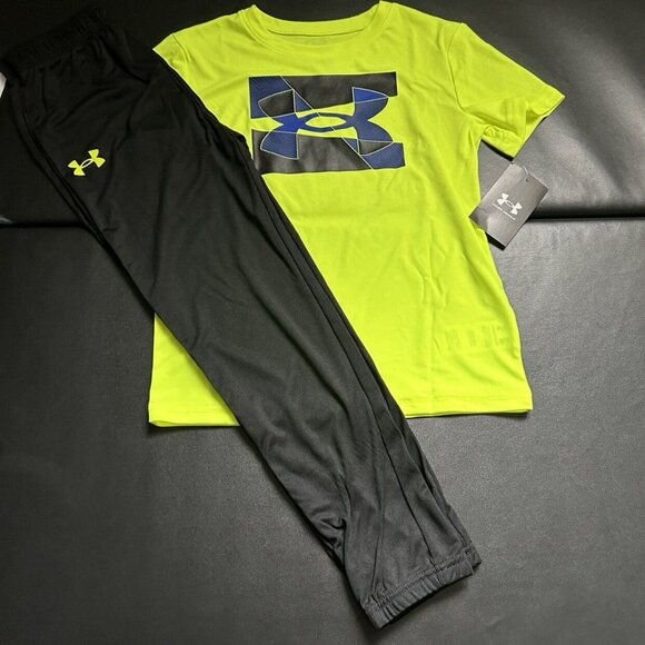 NWT Under Armour Jogger & Tee Set Boys Size 7